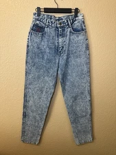 Vintage PS Gitano Jeans Womens Blue Acid Wash Mom Jeans High Rise Size 28x29