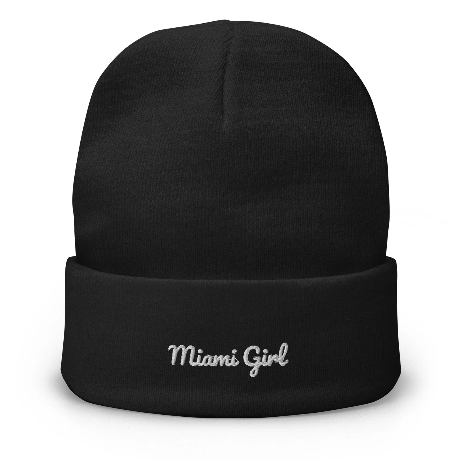 "Miami Girl" Embroidered Beanie - New