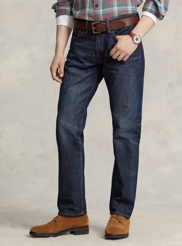 POLO RALPH LAUREN Hampton Relaxed Straight Jeans Men’s 31x32 Dark Indigo NWT 🔥 - Picture 3 of 8