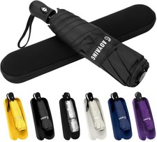 GAOYAING Compact Automatic Travel Umbrella with Case, Mini Small Folding Sun UV,
