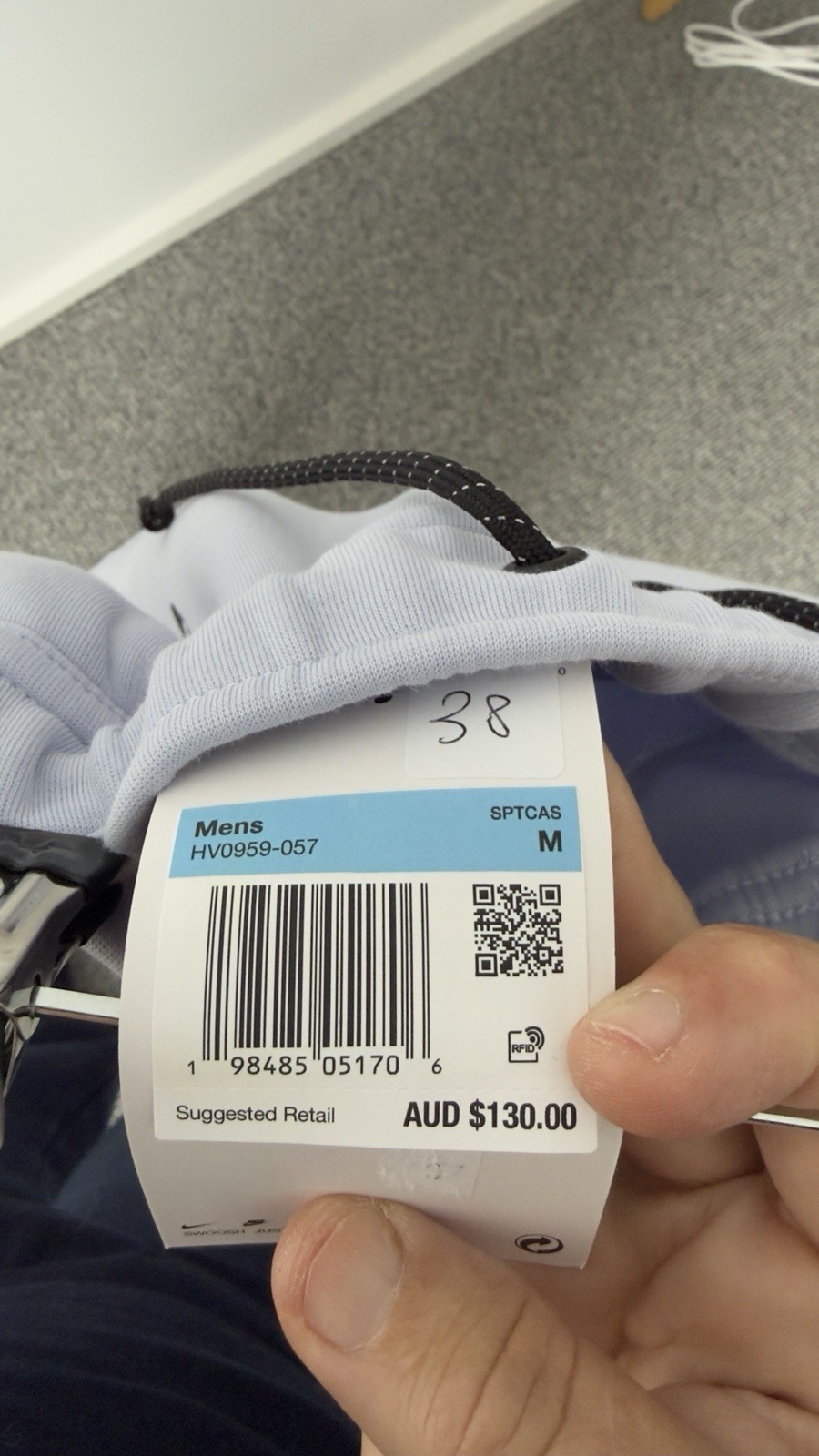 Men’s Nike Tech Fleece Pants Ghost/Black Size M BNWT RRP$130 image 8