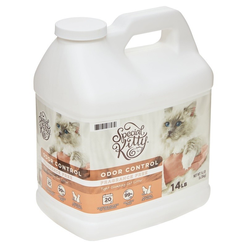 Scoopable Cat Litter Tight Clumping Fragrance Free Odor Cont