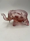 Depression Glass Co-Operative Flint Pink Elephant Trinket Powder Jar
