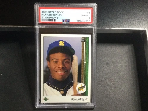 1989 Upper Deck #1 Ken Griffey Star Rookie Baseball Card PSA 8 Near Mint-Mint