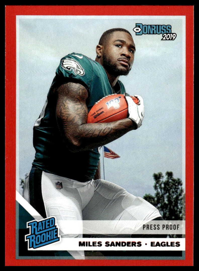 2019 Donruss #322 Miles Sanders Press Proof Red