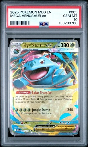 2025 POKEMON MEG EN-MEGA EVOLUTION #003 MEGA VENUSAUR EX PSA 10