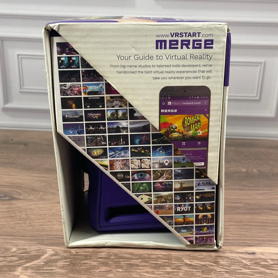 Combinar Realidad Virtual VR Gafas Auriculares Púrpura Material Suave Foto 3 de 4