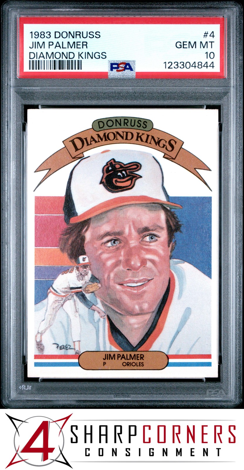 1983 DONRUSS DIAMOND KINGS #4 JIM PALMER ORIOLES HOF PSA 10