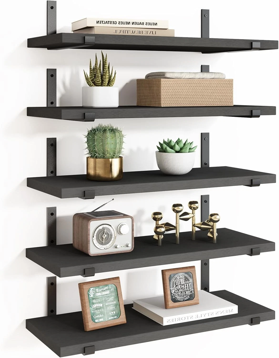 Wall Shelves Width 4.7 Inches Black Floating Shelves Wall Rustic Wood Wall