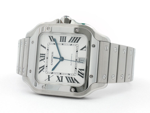 Cartier Santos De Cartier Silver Large Automatic Stainless Steel WSSA0018 4072