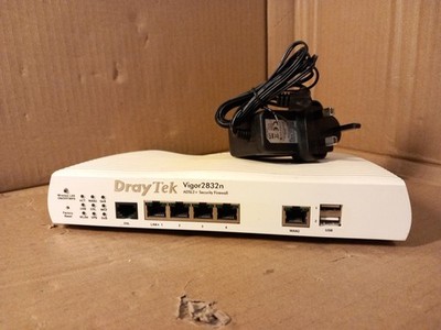 DrayTek Vigor2832n ADSL2+ Wireless Security Firewall + Netzteil ohne Antennen