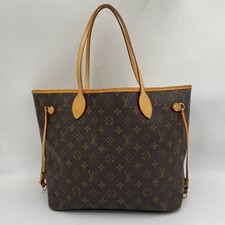 LOUIS VUITTON Neverfull MM Monogram Shoulder Tote Bag M40156 Auth Brown 2598
