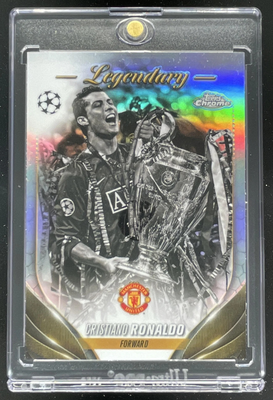 2023-24 Topps Chrome UEFA Club Competitions #115 Cristiano Ronaldo SP VAR view 1