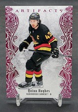 2025-26 Upper Deck Artifacts Quinn Hughes #61 Pink Parallel /35 SP