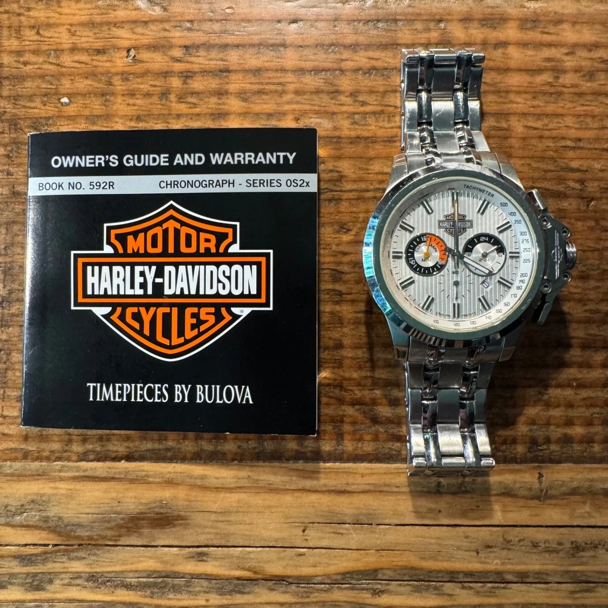 Bulova Harley-Davidson Stainless Steel Men Wristwatches for sale
