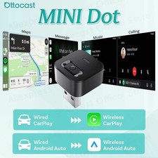 2-in-1 Wireless Car Infotainment Adapter USB Dongle for Vehicles with Wired In-D