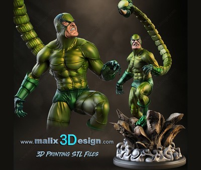 Scorpion Figurine Print 3D Resin 7 1/8in (not Original Painted