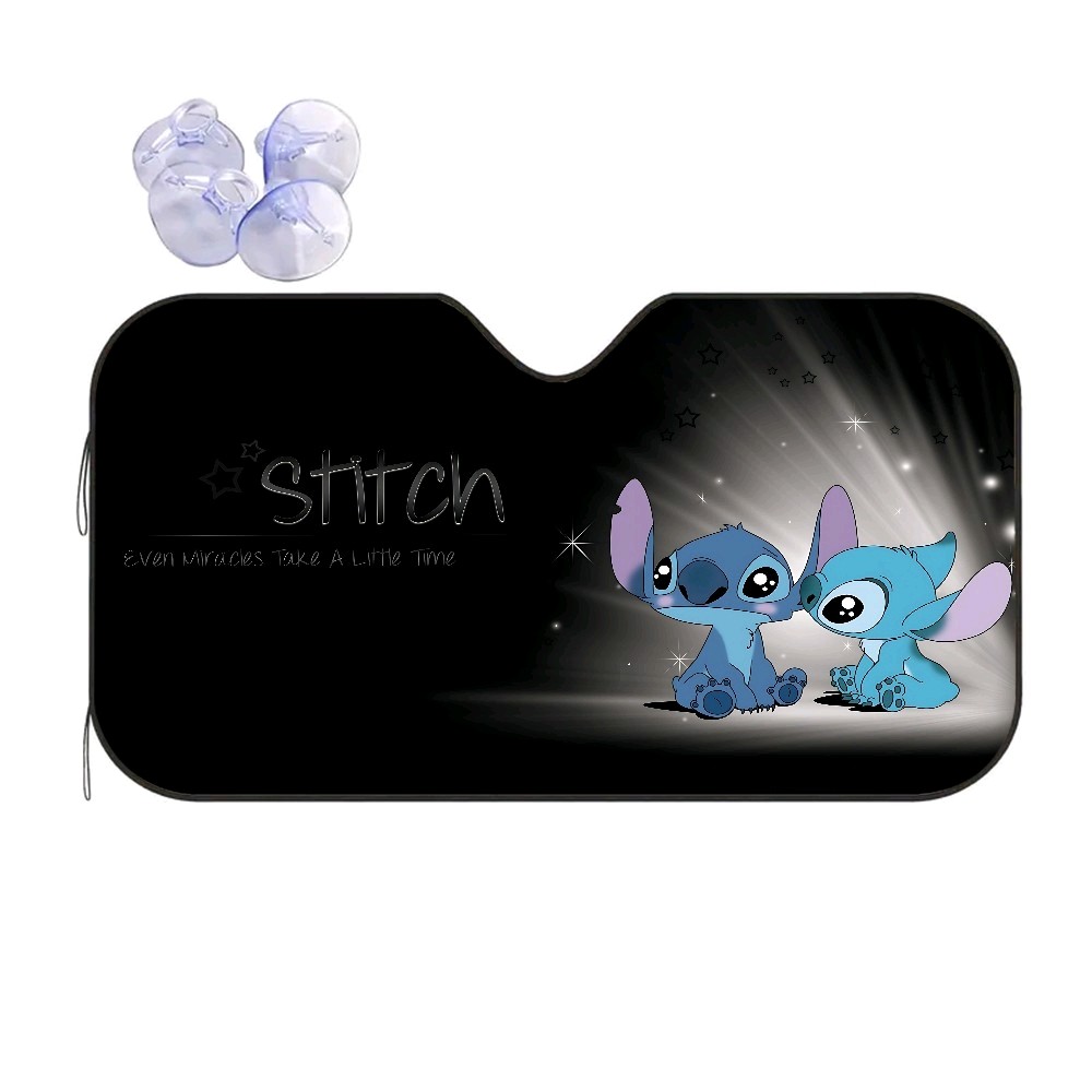 Parabrisas Sol Coche Lilo & Stitch Protección Automóvil Divertido Besos