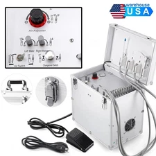 Portable Dental Mobile Delivery Unit Air Compressor Suction 4Holes 110V