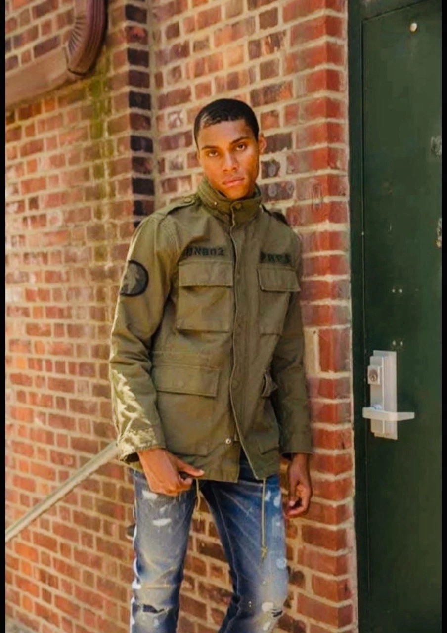Rare PRPS Military M65 Field Jacket Olive Green Size M - Distressed Cotton Army - product detail image 15