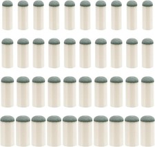 40pcs Slip On Pool Cue Tips, 4 Sizes Stick Tips No Glue or Medium, white