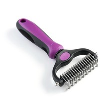 Grooming Rake for Dogs  Cats, Double-Sided Deshedding Brush, Extra-Wide Dema...