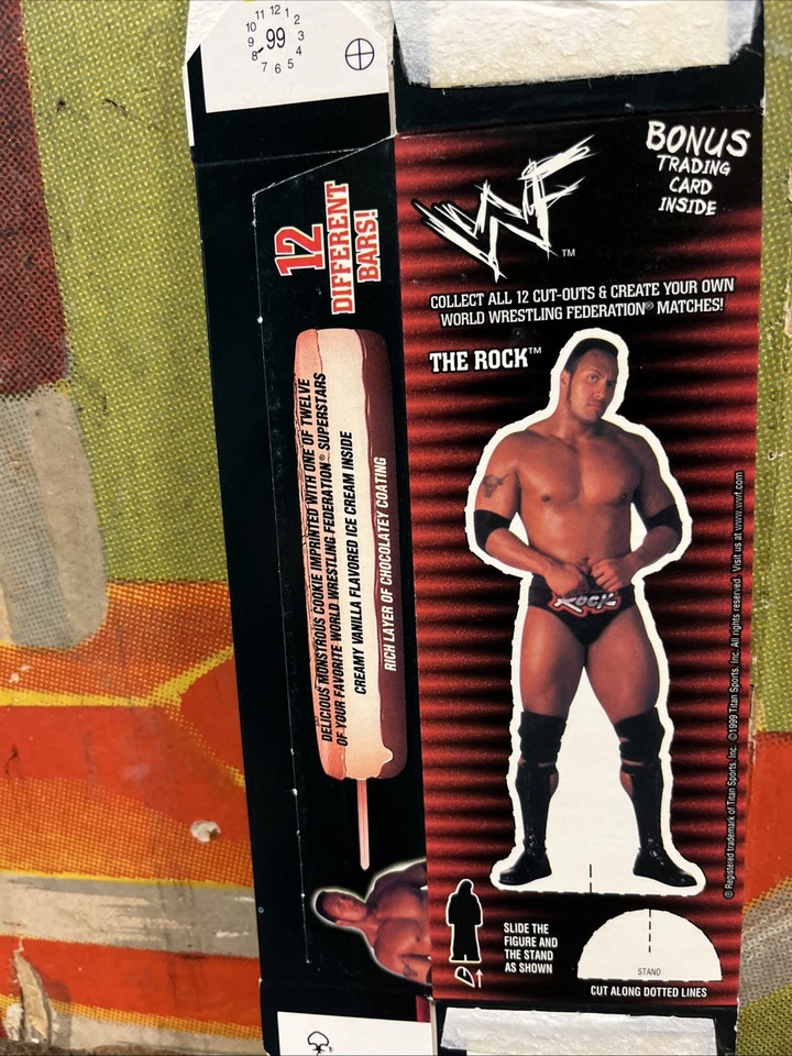 FIGURA DE CAJA DE HELADOS DE COLECCIÓN 2000 WWF THE ROCK WWE WCW RETRO BUEN HUMOR RARA Foto 4 de 4