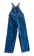 Vintage Tommy Hilfiger Overalls White Straps 90s Y2K Tommy Jeans Blue Medium
