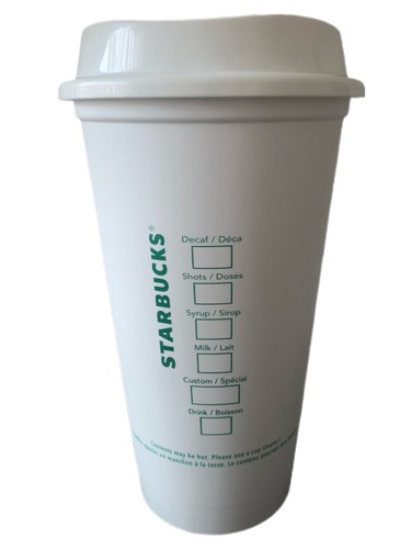 Tazza da caffè e coperchio in plastica Starbucks Earth Day 2014 riutilizzabile senza BPA 16 oz - Foto 5 di 14