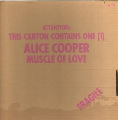 Alice Cooper Muscle Of Love DIE CUT CARDBOARD CARTON COVER NEAR MINT Vinyl LP