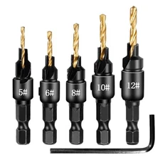 Countersink Drill Bit Set for Wood Screws