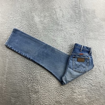 Vintage Wrangler 14MWZ Herren Jeans Hose W28 L32 Blau Slim Straight Denim retro