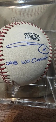 Chris Sale Signed 2018 World Series Baseball “2018 WS Champs” JSA Authenticated