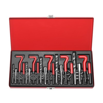 131 PCS Metric Helicoil Thread Repair Kit HSS Drill Tap Fits M5/M6/M8/M10/M12