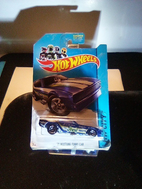 2014 Hot Wheels HW City ‘71 Mustang Funny Car-Blue (L)