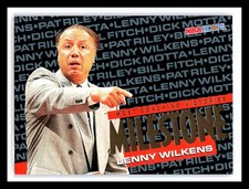 Lenny Wilkens Milestone 1995-96 Hoops #216 Atlanta Hawks Most Coaching Victories