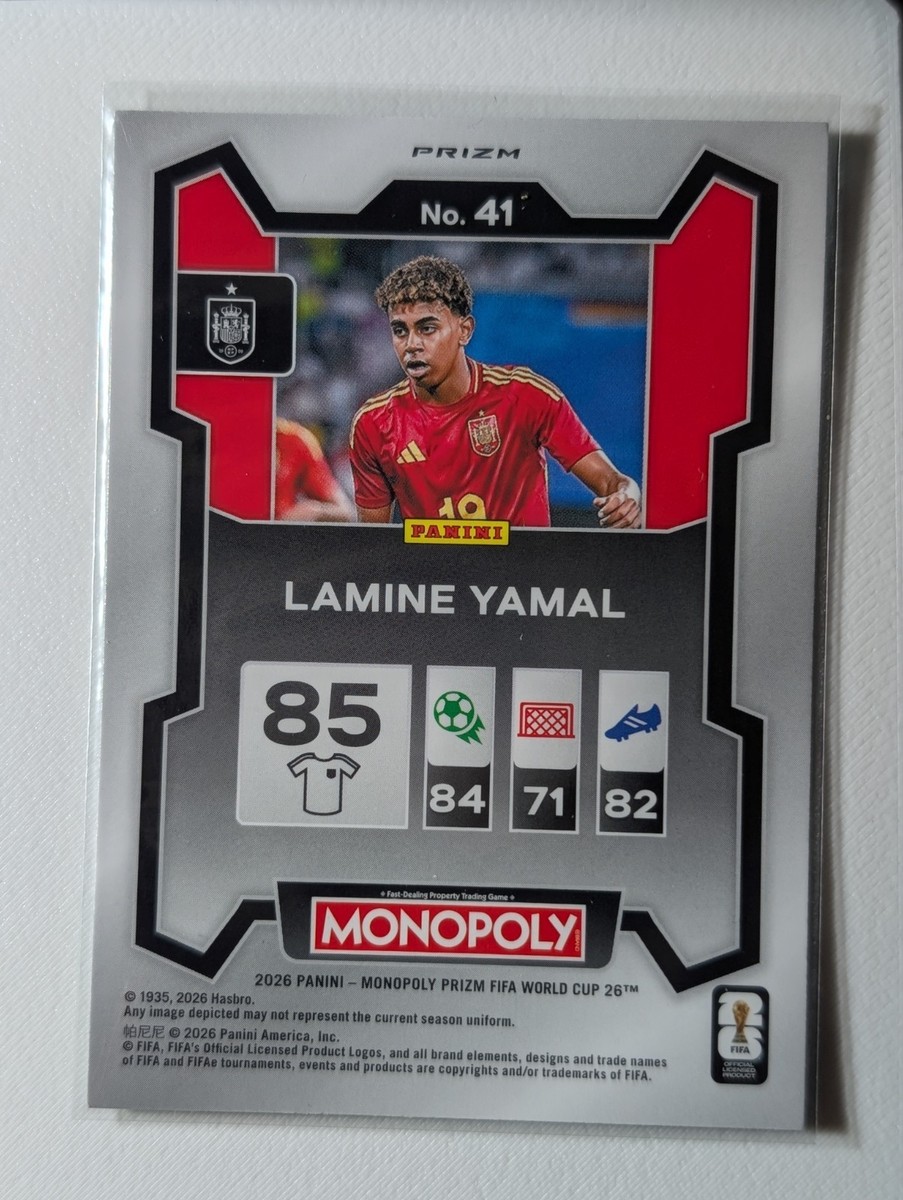 Lamine Yamal #41 2026 Prizm Monopoly World Cup Green Wave Classic