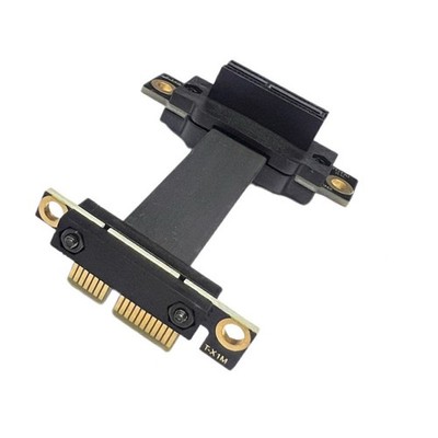 PCIe 3.0 X1 zu X1 Riser-Kabel, Dual 90 Grad Rechtwinklige Verlängerung, 8 G7410