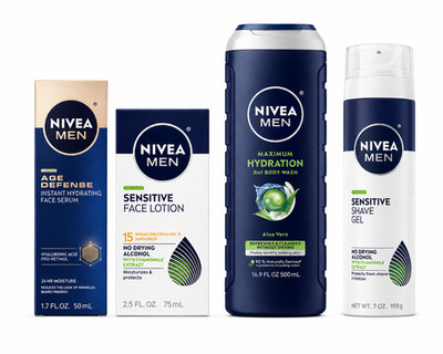 NIVEA MEN Skincare Grooming Set Body Wash SPF Lotion Serum Shave Gel
