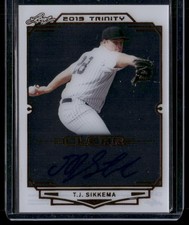 2019 Leaf Trinity - Clear Autographs #CA-TJS T.J. Sikkema