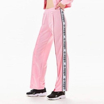Adidas Originals Adibreak Trefoil Snap Button Track Pants Women s XS Pink DZ0090