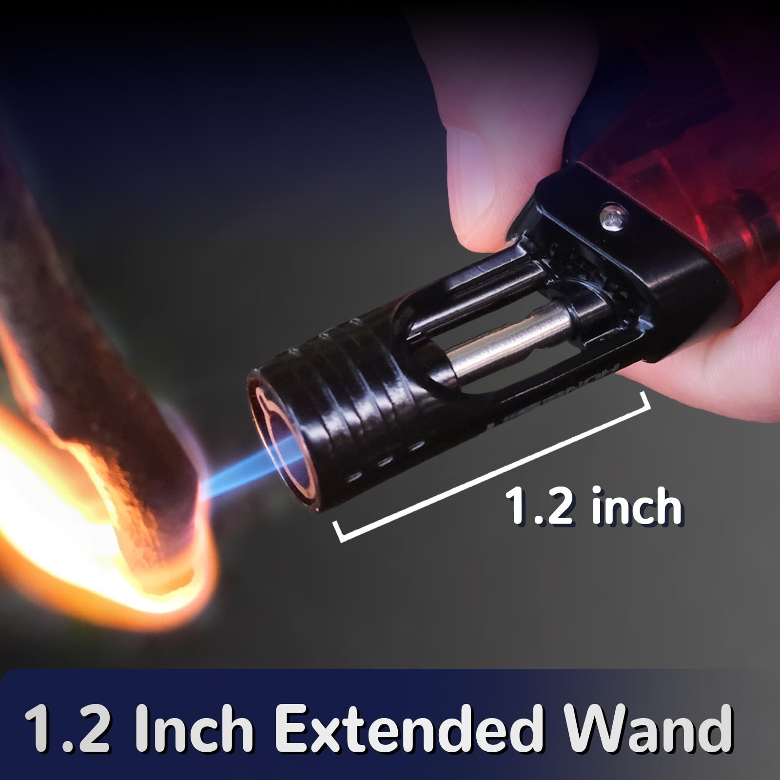 2 Pack Refillable Jet Flame Torch Lighters Mini Butane Utility Pocket Lighter Ca