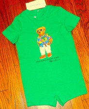 POLO RALPH LAUREN AUTHENTIC BABY BOYS BRAND NEW ORIGINAL ROMPER Size 3M, NWT