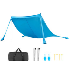 Beach Tent Sun Shelter - UPF50 Protection, 6.6 ft Tall, 11 x 11 ft, Easy Pop Up