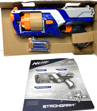 Nerf, Strongarm Blaster , NEW Rotating Barrel ,6 Elite Darts, 36033 Hasbro
