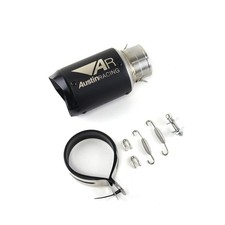 Puntas de escape de moto de 2,38" deslizables 60,5 mm tubo silenciador universal corto 180 mm