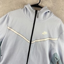 Nike Jacket Mens Large Blue Tech Fleece Full Zip Hoodie Athletic Sweatshirt