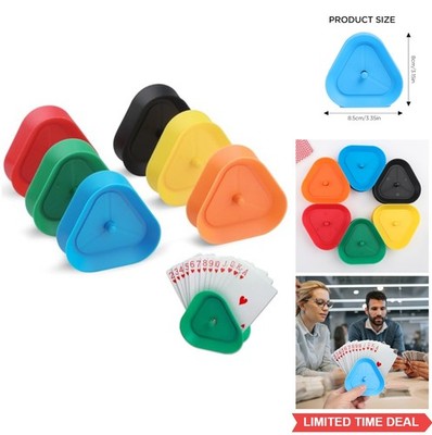 Playing Card Game Holders 6 Pack Triangle Hands Free Tray Adults Kids Party
