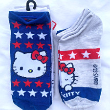 SANRIO Hello Kitty 4th Of July Socks Bundle Of 2 BRAND NEW WITH TAGS