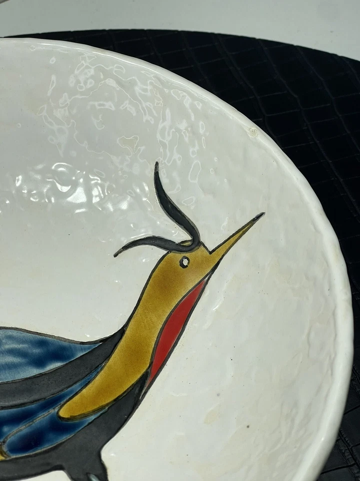 Ancienne Assiette Creuse en Céramique de Collection Signée A. François - Photo 3/4